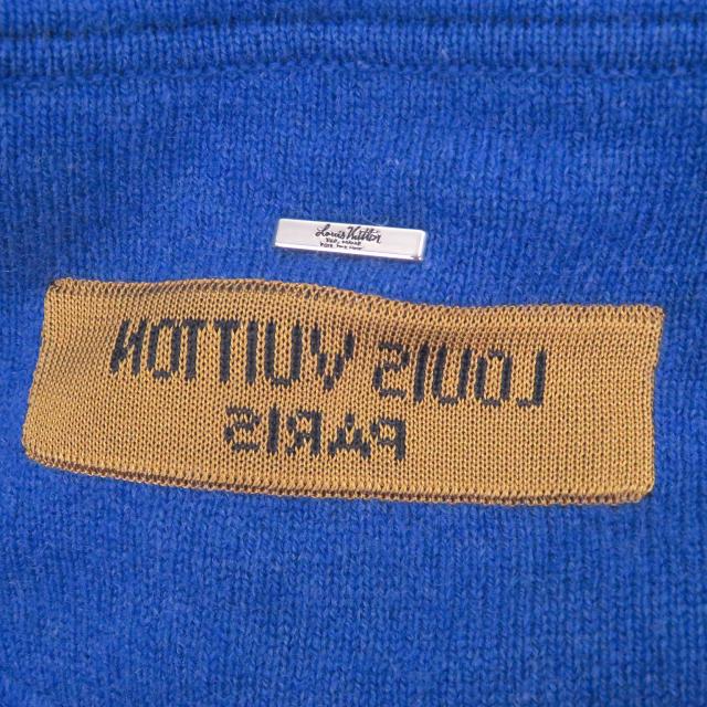 美品□LOUIS VUITTON ルイヴィトン 20SS カシミヤ シルク インサイドアウト ロゴプレート プルオーバー ニットパーカー XS 伊製 正規品_3