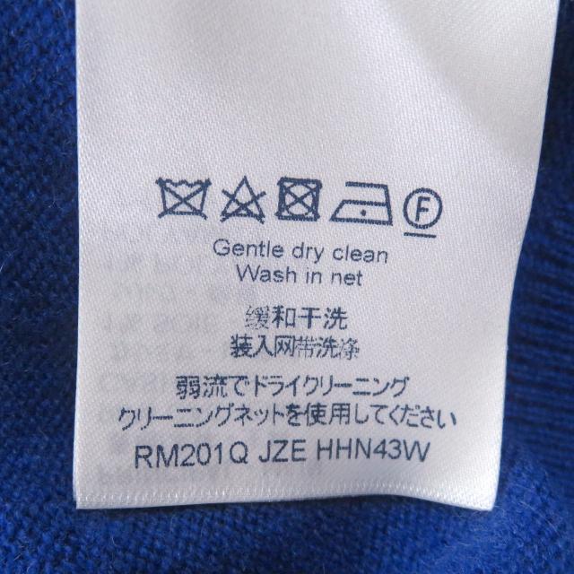 美品□LOUIS VUITTON ルイヴィトン 20SS カシミヤ シルク インサイドアウト ロゴプレート プルオーバー ニットパーカー XS 伊製 正規品_6