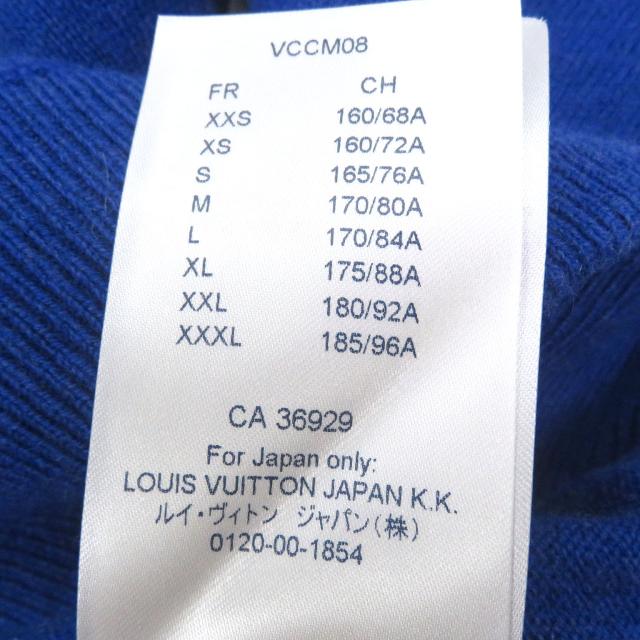美品□LOUIS VUITTON ルイヴィトン 20SS カシミヤ シルク インサイドアウト ロゴプレート プルオーバー ニットパーカー XS 伊製 正規品_8