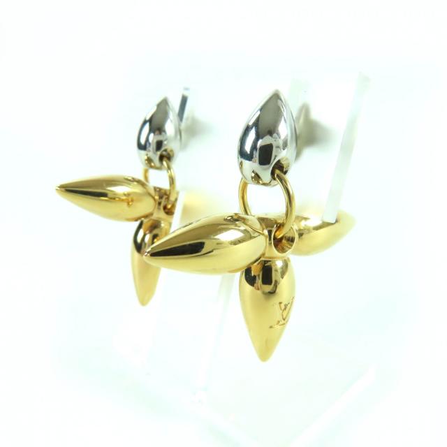 極美品☆LOUIS VUITTON ルイヴィトン M00630 ブックル ドレイユ・ルイゼット パンダン ピアス ゴールド シルバー イタリア製 レディース