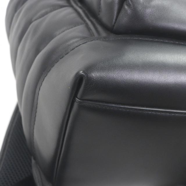 極美品□COACH コーチ C6614 リーグ フラップ バックパック ウィズ キルティング レザー リュックサック デイパック ブラック メンズ_5