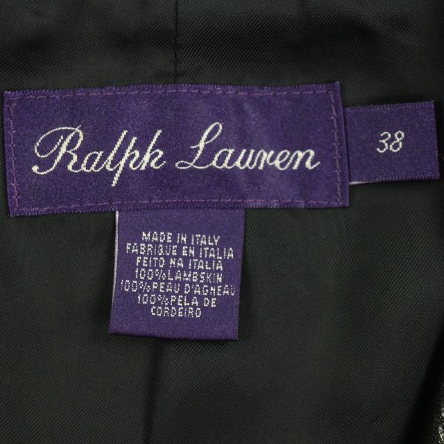 極美品▼RALPH LAURENPURPLE LABEL ラルフローレンパープルレーベル 牛革 カーフスキン シングルジャケット テーラード 38 正規品 メンズ_5