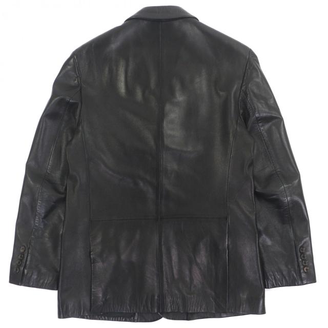 極美品▼RALPH LAURENPURPLE LABEL ラルフローレンパープルレーベル 牛革 カーフスキン シングルジャケット テーラード 38 正規品 メンズ_2