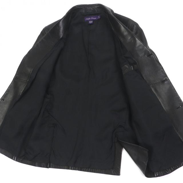 極美品▼RALPH LAURENPURPLE LABEL ラルフローレンパープルレーベル 牛革 カーフスキン シングルジャケット テーラード 38 正規品 メンズ_3