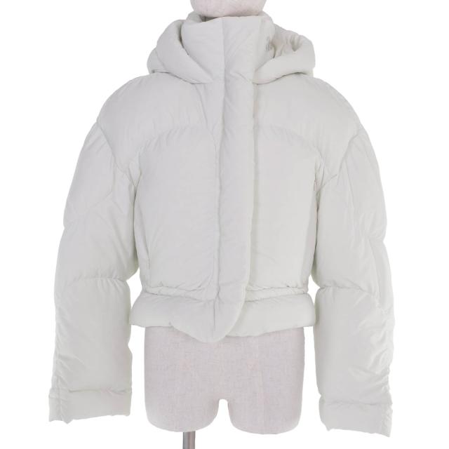 美品☆ACNE STUDIOS アクネストゥディオズ FN-WN-OUTW0000814 クロップド丈 ダウンジャケット ライトグリーン 32 レディース