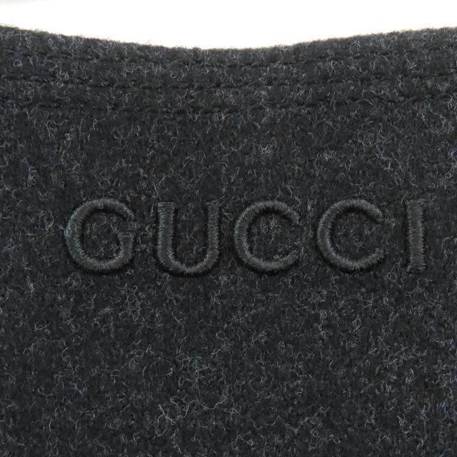 極美品★GUCCI グッチ 799949 毛糸100% BATAVIA WOOL STRAPPY TOP GGマーモント ロゴタイプ刺しゅう入り口・入口 キャミソール 黒いこと 40 伊製 定まり品