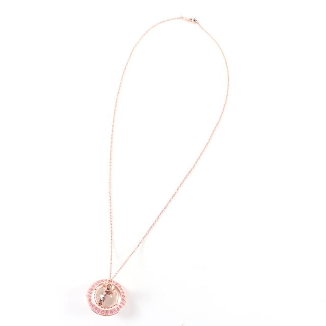 極美品☆Vivienne Westwood ヴィヴィアンウエストウッド ラインストーン付 オーブネックレス ペンダント ローズピンク 箱・保存袋付き_2