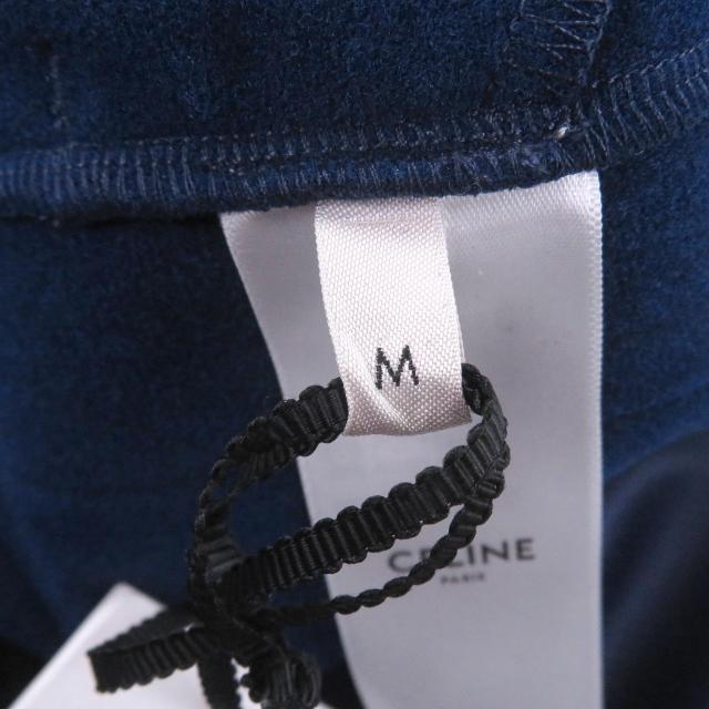 未使用品□CELINE セリーヌ 2Z722859W ロゴ刺繍 サイドライン ジャージ トラックパンツ ネイビー ホワイト M イタリア製 正規品 メンズ_6