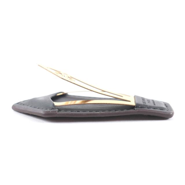 良品★LOUIS VUITTON ルイヴィトン M01443 バックステージMNG モノグラム 2個セット レザー ヘアピン バレッタ ブラウン 保存袋付き_3