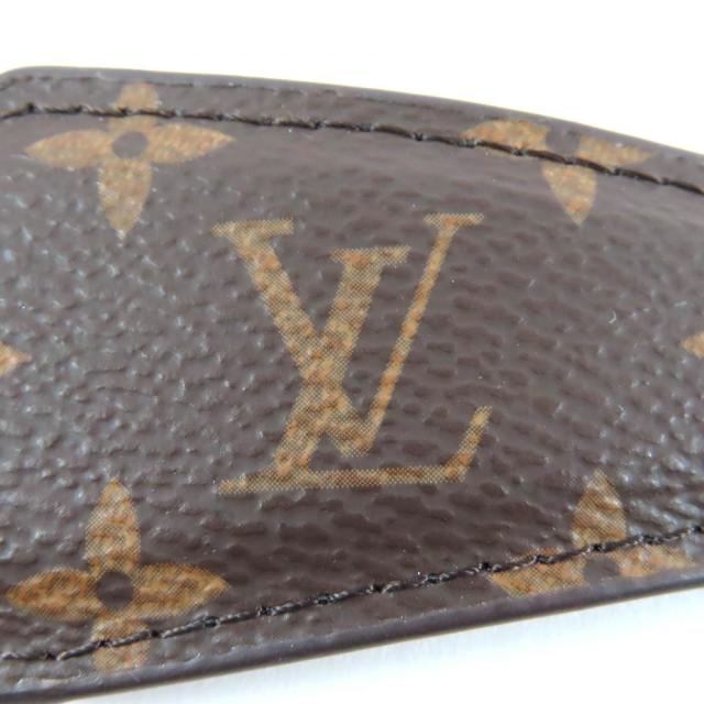 良品★LOUIS VUITTON ルイヴィトン M01443 バックステージMNG モノグラム 2個セット レザー ヘアピン バレッタ ブラウン 保存袋付き_4