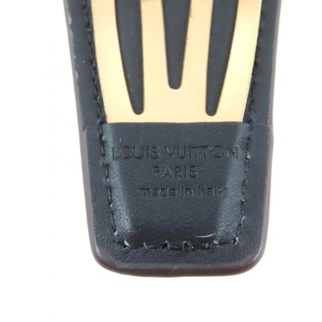 良品★LOUIS VUITTON ルイヴィトン M01443 バックステージMNG モノグラム 2個セット レザー ヘアピン バレッタ ブラウン 保存袋付き_5