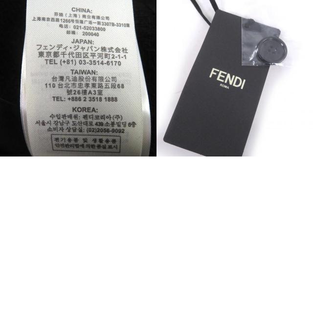 極美品□FENDI フェンディ FJ0595 リネン コットン シングル ブレザー テーラードジャケット ブラック 46 イタリア製 正規品 メンズ_9