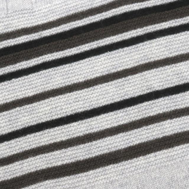 極美品▼HERMES エルメス 24AW 467210HA ウール カシミヤ クルーネック プルオーバー ニットセーター グレー S イタリア製 正規品 メンズ_3