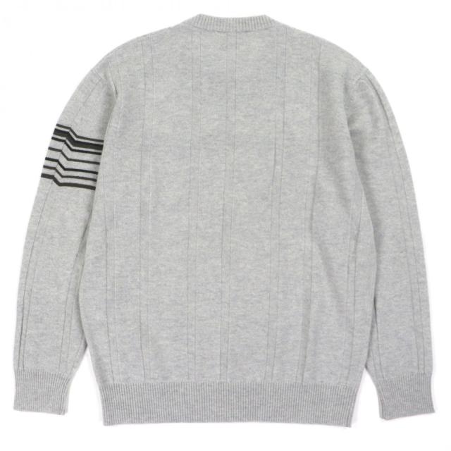 極美品▼HERMES エルメス 24AW 467210HA ウール カシミヤ クルーネック プルオーバー ニットセーター グレー S イタリア製 正規品 メンズ_2