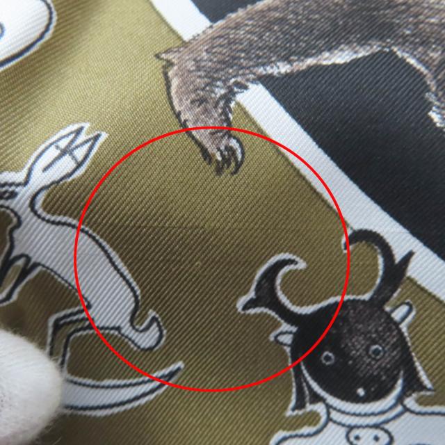 美品☆HERMES エルメス ヴィンテージ 褐色の男達の伝説 シルク100％ マルジェラ期 レザー切替 ベスト ブラウン 34 正規品 レディース_9