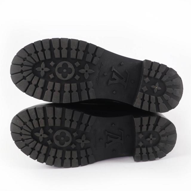 美品☆LOUIS VUITTON ルイヴィトン スプラッシュ・ライン モノグラム レインブーツ ロングブーツ ブラック 37 イタリア製 レディース_5
