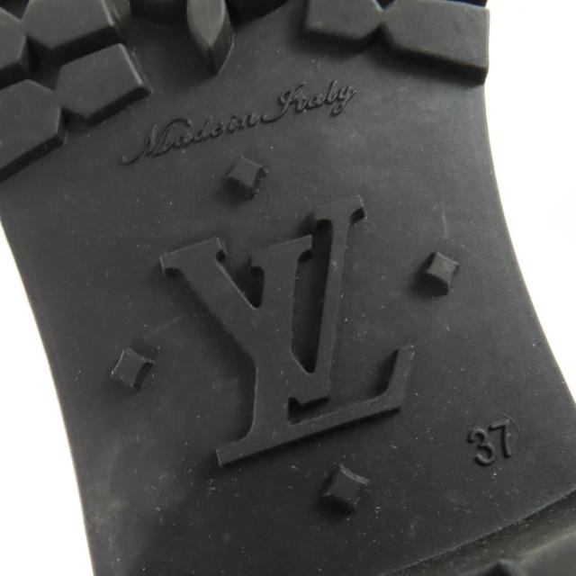 美品☆LOUIS VUITTON ルイヴィトン スプラッシュ・ライン モノグラム レインブーツ ロングブーツ ブラック 37 イタリア製 レディース_8