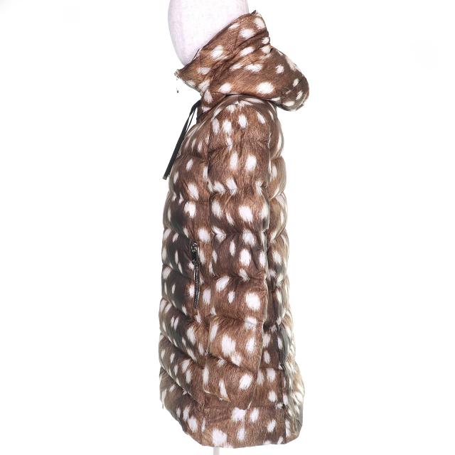 極美品△MONCLER モンクレール SUYEN スイエン ロゴジップ ファープリント ダウンジャケット ダウンコート ブラウン 0 正規品 定価278000_1