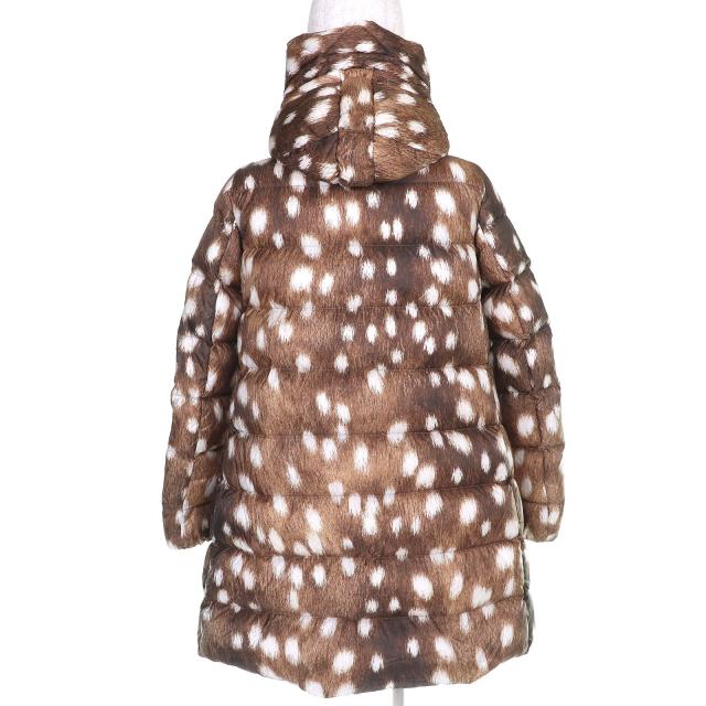 極美品△MONCLER モンクレール SUYEN スイエン ロゴジップ ファープリント ダウンジャケット ダウンコート ブラウン 0 正規品 定価278000_2