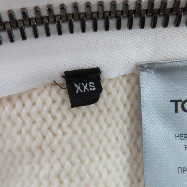 極美品☆TOM FORD トムフォード 2022年製 MAK1191 カシミヤ100％ ZIPデザイン 長袖 ニット ホワイト XXS イタリア製 正規品 レディース_6