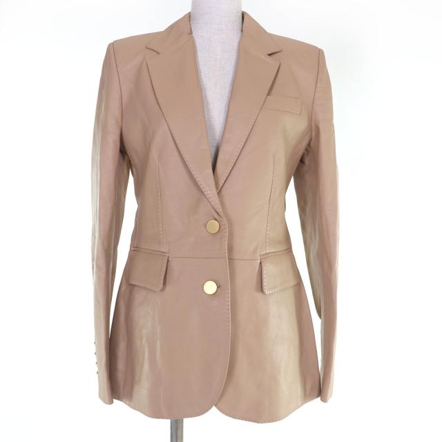 未使用品☆TAGLIATORE タリアトーレ CHE23-02 SOPHIE PE ラムレザー レザージャケット ベージュ 42 イタリア製 レディース