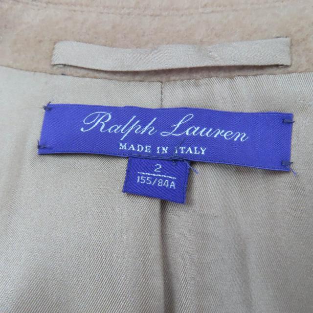 極美品☆RALPH LAURENPURPLE LABEL ラルフローレンパープルレーベル キャメル100％ コート キャメル 2 イタリア製 正規品 レディース_7