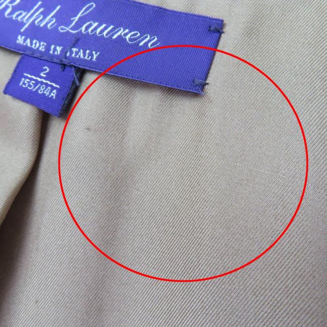 極美品☆RALPH LAURENPURPLE LABEL ラルフローレンパープルレーベル キャメル100％ コート キャメル 2 イタリア製 正規品 レディース_9