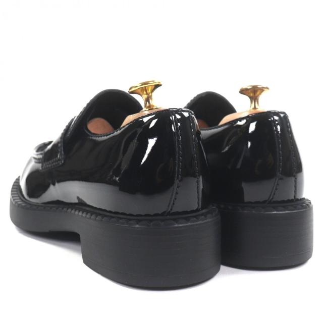 未使用品▽PRADA プラダ 2DE127 チョコレート パテントレザー