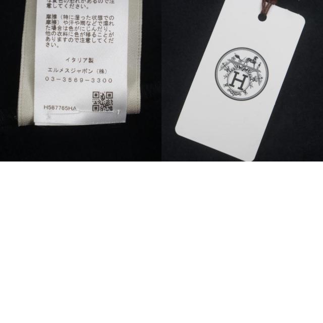 未使用品▼HERMES エルメス 25AW H567765HA EX-LIBRIS エクスリブリス シルク使い ジップアップ パーカー ネイビー S 伊製 正規品 メンズ_9