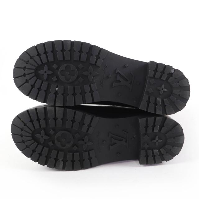 美品☆LOUIS VUITTON ルイヴィトン スプラッシュ・ライン モノグラム レインブーツ ロングブーツ ブラック 38 イタリア製 レディース_5