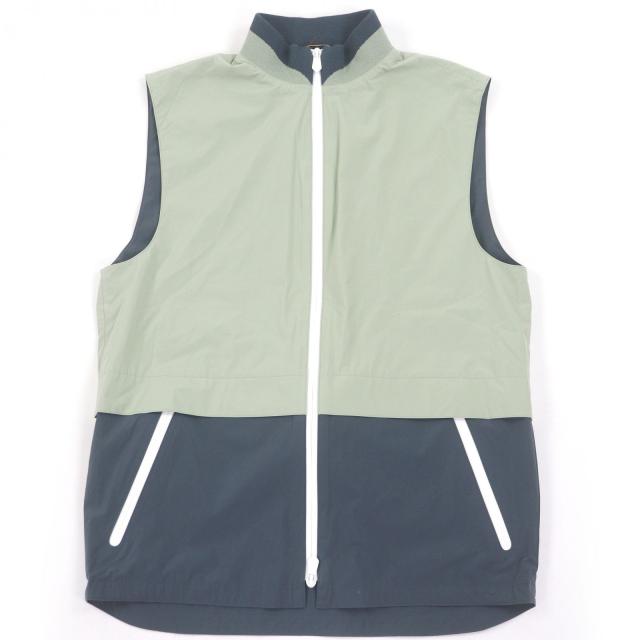 未使用品□HERMES エルメス Hロゴジップ パッカブル ジップアップ ナイロンベスト ジレ グリーン 46 フランス製 メンズオススメ◎
