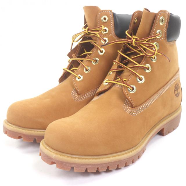未使用品□Timberland ティンバーランド 10061713 6インチ プレミアム ウォータープルーフ ブーツ ヌバック アンクルブーツ ウィート 7.5