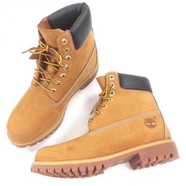 未使用品□Timberland ティンバーランド 10061713 6インチ プレミアム ウォータープルーフ ブーツ ヌバック アンクルブーツ ウィート 7.5_3