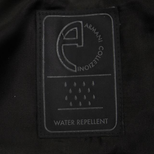 美品▼ARMANI COLLEZIONI アルマーニコレッツォーニ T LINE ウール カシミヤ 撥水加工 シングル チェスターコート ブラック 52 正規品_6