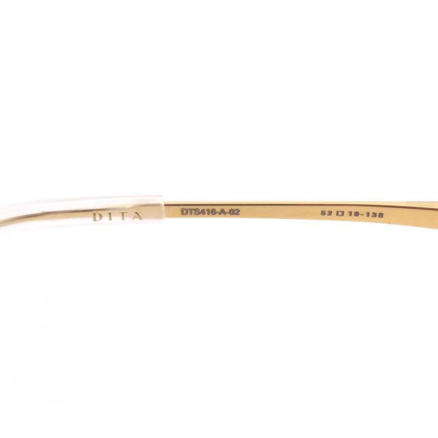 美品□DITA ディータ DTS416-A-02 TERRACRAFT ツーブリッジ サングラス クリアホワイト ゴールド 52□19-138 日本製 メンズ_7