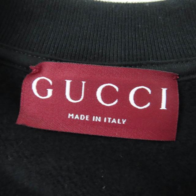 未使用品☆GUCCI グッチ 838450 コットン インターロッキングG クロップド丈 スウェット ブラック S ハンガー付き 伊製 正規品 レディース_6