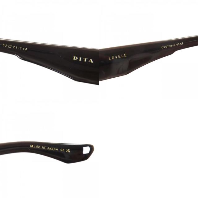 未使用品▼DITA ディータ DTS739 スクエア アジアンフィット サングラス ブラック ゴールド 52□21-144 デモレンズ メンズ_9