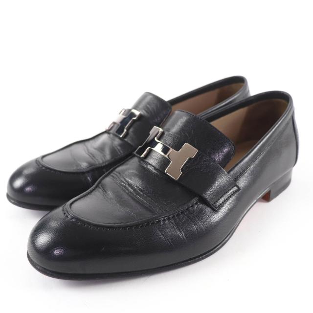 美品☆HERMES エルメス モカシン パリ コンスタンス シルバー金具 H 