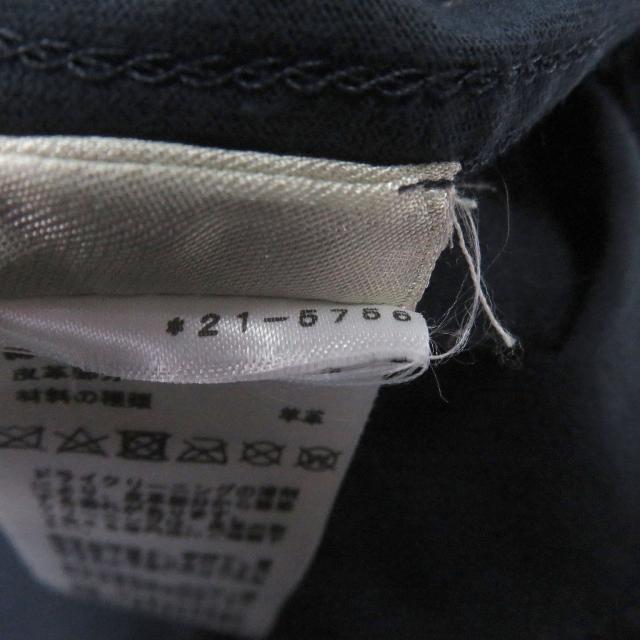 美品□HERMES エルメス 22SS コットン100％ ラムレザーホースパッチ ショートスリーブ 半袖Ｔシャツ カットソー ネイビー S イタリア製_7