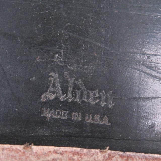 美品□ALDEN オールデン 4065 コードバン キャップトゥ ストレートチップ レザー チャッカーブーツ ブラック 7 保存袋付き USA製 メンズ_8