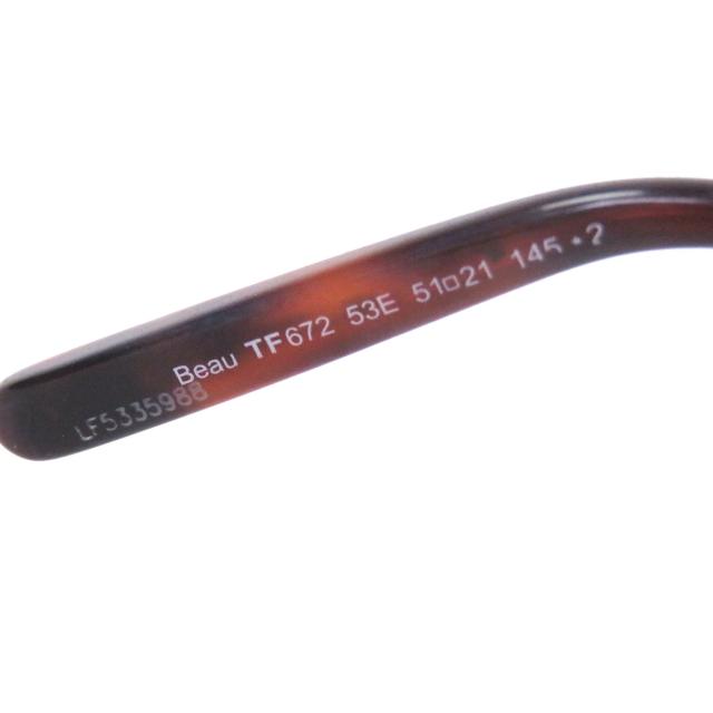 良品□TOM FORD トムフォード TF672 53E Beau ウェリントン サングラス クリアブラウン ピンクゴールド 51□21-145 イタリア製 メンズ　_6