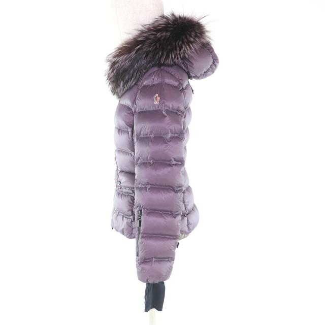 美品★MONCLER GRENOBLE モンクレール グルノーブル ARMOTECH シルバーフォックス・ロゴパッチ付 ZIP UP ダウンジャケット パープル 1_1