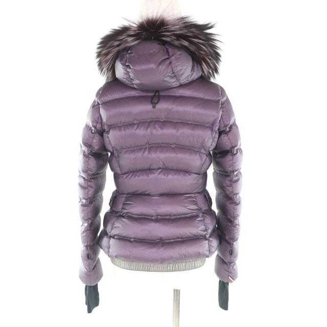 美品★MONCLER GRENOBLE モンクレール グルノーブル ARMOTECH シルバーフォックス・ロゴパッチ付 ZIP UP ダウンジャケット パープル 1_2