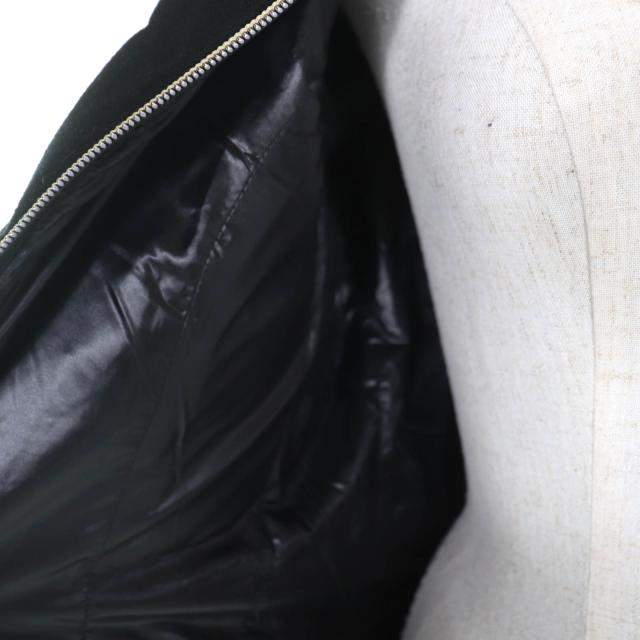 美品☆Herno ヘルノ ロロピアーナ社製生地使用 カシミヤ シルク フォックスファー付 スタンドカラー ZIP UP ダウンコート 黒 40 正規品_4