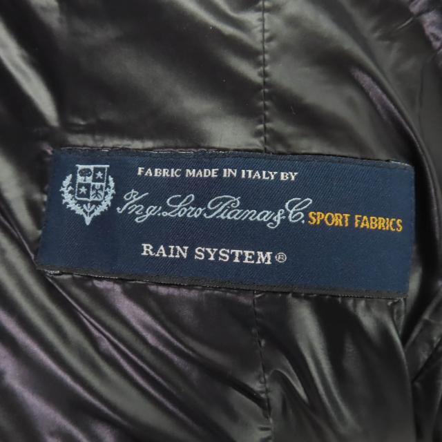 美品☆Herno ヘルノ ロロピアーナ社製生地使用 カシミヤ シルク フォックスファー付 スタンドカラー ZIP UP ダウンコート 黒 40 正規品_6