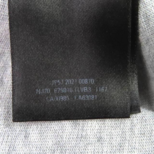 極美品△BALENCIAGA バレンシアガ 2021年製 675016 コットン100％ ターンロゴ クルーネック 半袖Ｔシャツ グレー 2 正規品 メンズ_7