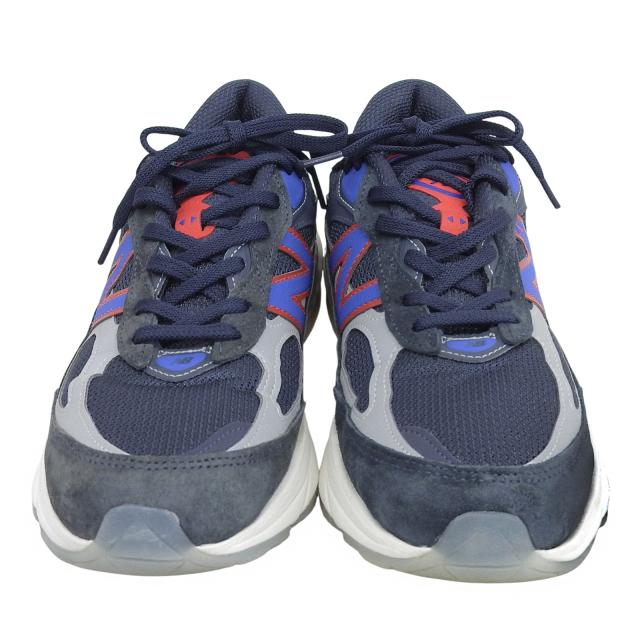 美品▲NEW BALANCE ニューバランス U990KR6 キス×マディソン スクエア ガーデン スウェードレザー メッシュ ローカットスニーカー 27.5