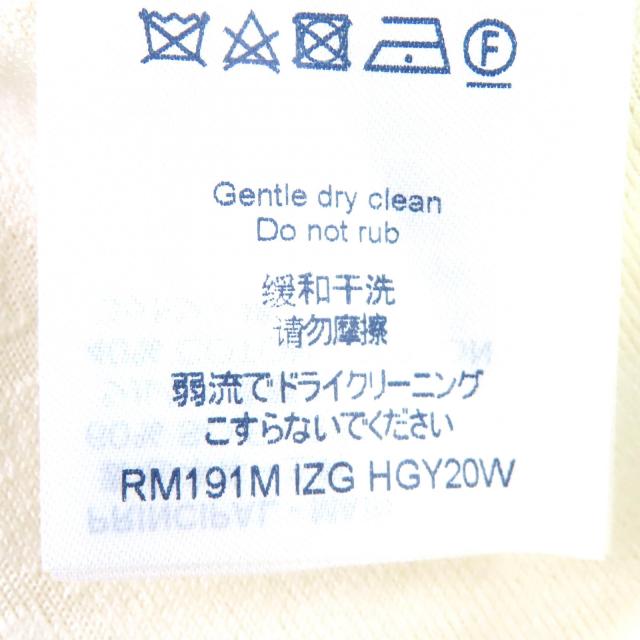 極美品△LOUIS VUITTON ルイヴィトン 19SS シルク コットン モノグラム パイル地 半袖Tシャツ トップス アイボリー S 伊製 正規品 メンズ