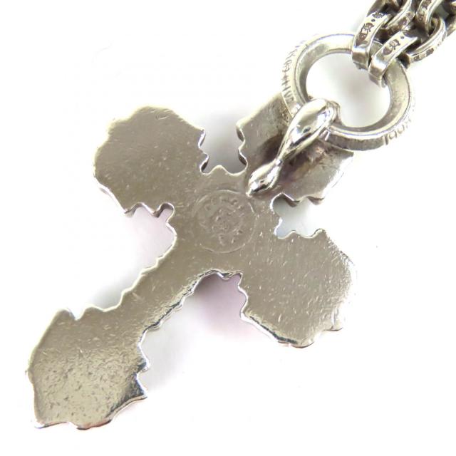 美品△CHROME HEARTS クロムハーツ FILIG CROSS XS W PAPER フィリグリークロスペーパーチェーン ネックレス 925 K14 20インチ 60.19g_3