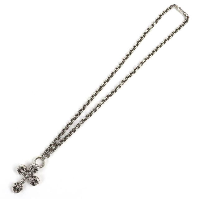 美品△CHROME HEARTS クロムハーツ FILIG CROSS XS W PAPER フィリグリークロスペーパーチェーン ネックレス 925 K14 20インチ 60.19g_1